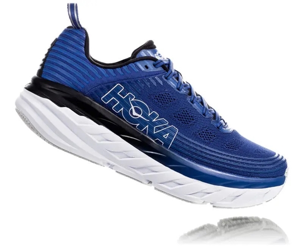 Men's Hoka BONDI 6 WIDE Road Running Shoes - Galaxy Blue / Anthracite ...