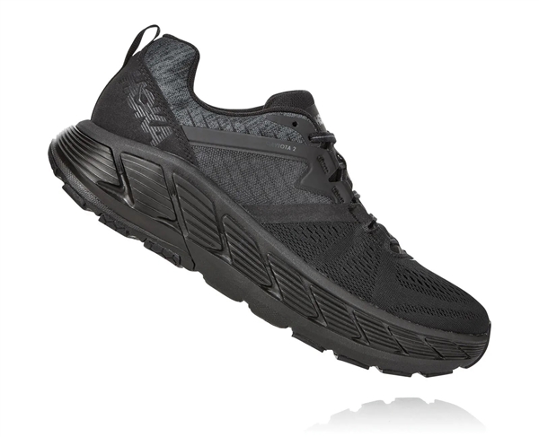 Men's Hoka GAVIOTA 2 Running Shoes - Black / Dark Shadow ...