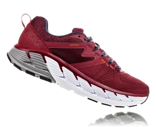 Men's Hoka GAVIOTA 2 Running Shoes - Rio Red / Dark Slate ...