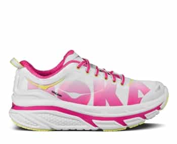 Women s Hoka VALOR Road Running Shoes White Pink Citrus Ultramarathon Running Store